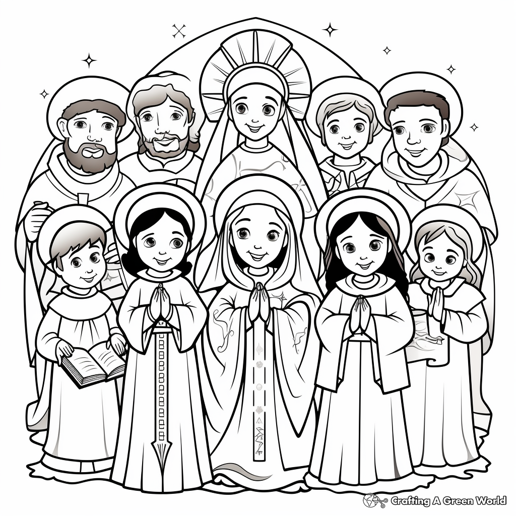 All Saints Day Coloring Pages Free U0026 Printable 