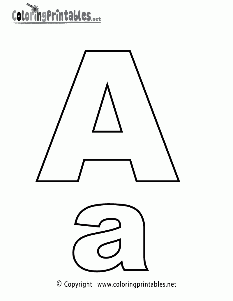 Free Coloring Pages Alphabet Letters