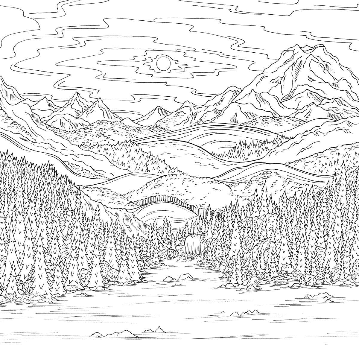 Free Coloring Pages Landscapes