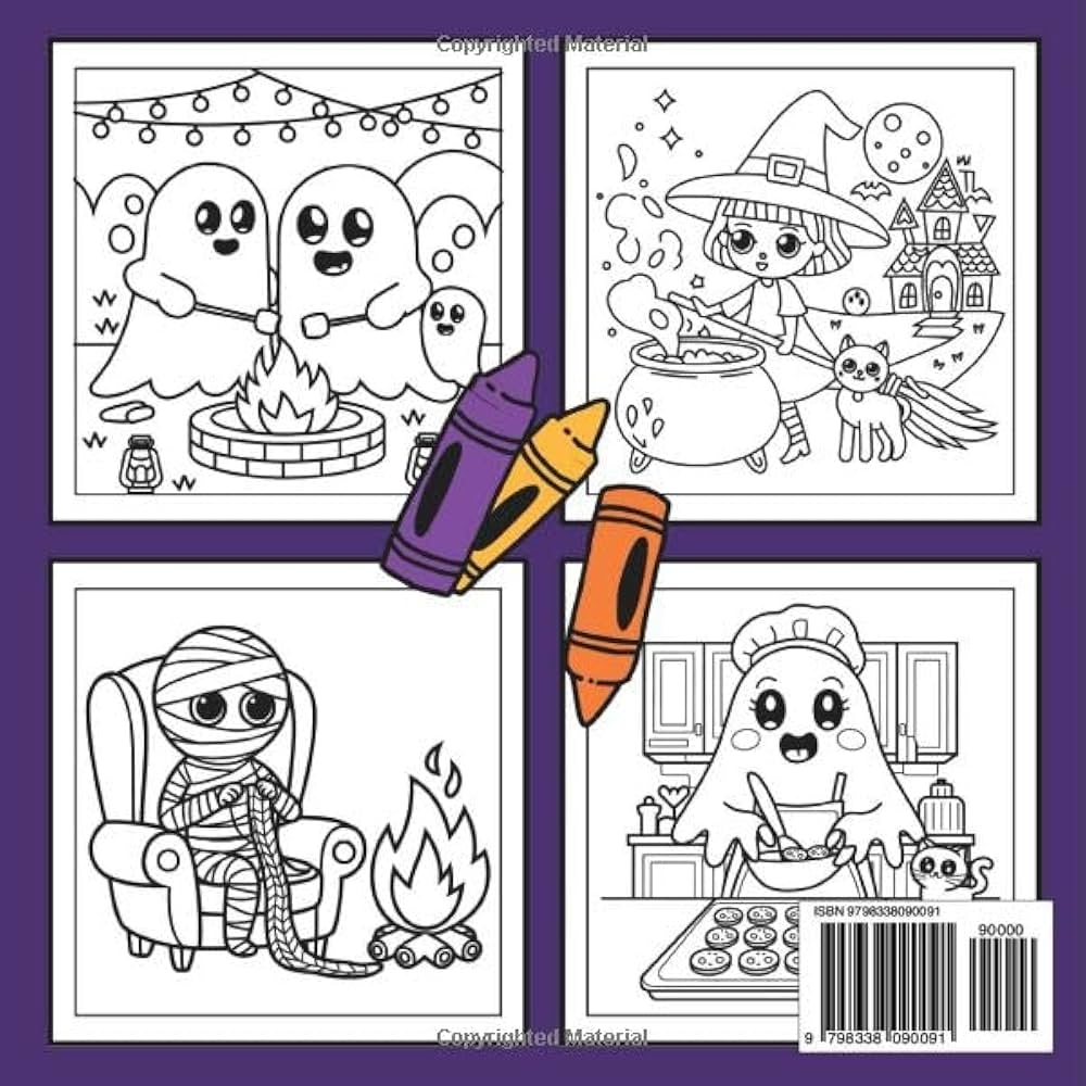 Amazon Bold And Easy LIttle Spooky Coloring Book Super Cute And Whimsical Halloween Coloring Pages For Kids Teens And Adults Bold Easy Cute Halloween Coloring Books 9798338090091 Collections ColorQuest Books