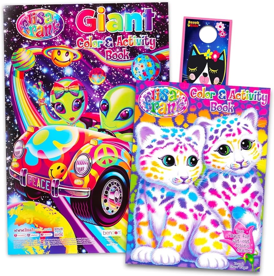 Amazon Lisa Frank Coloring And Activity Book Set 2 Books Arts Crafts Sewing