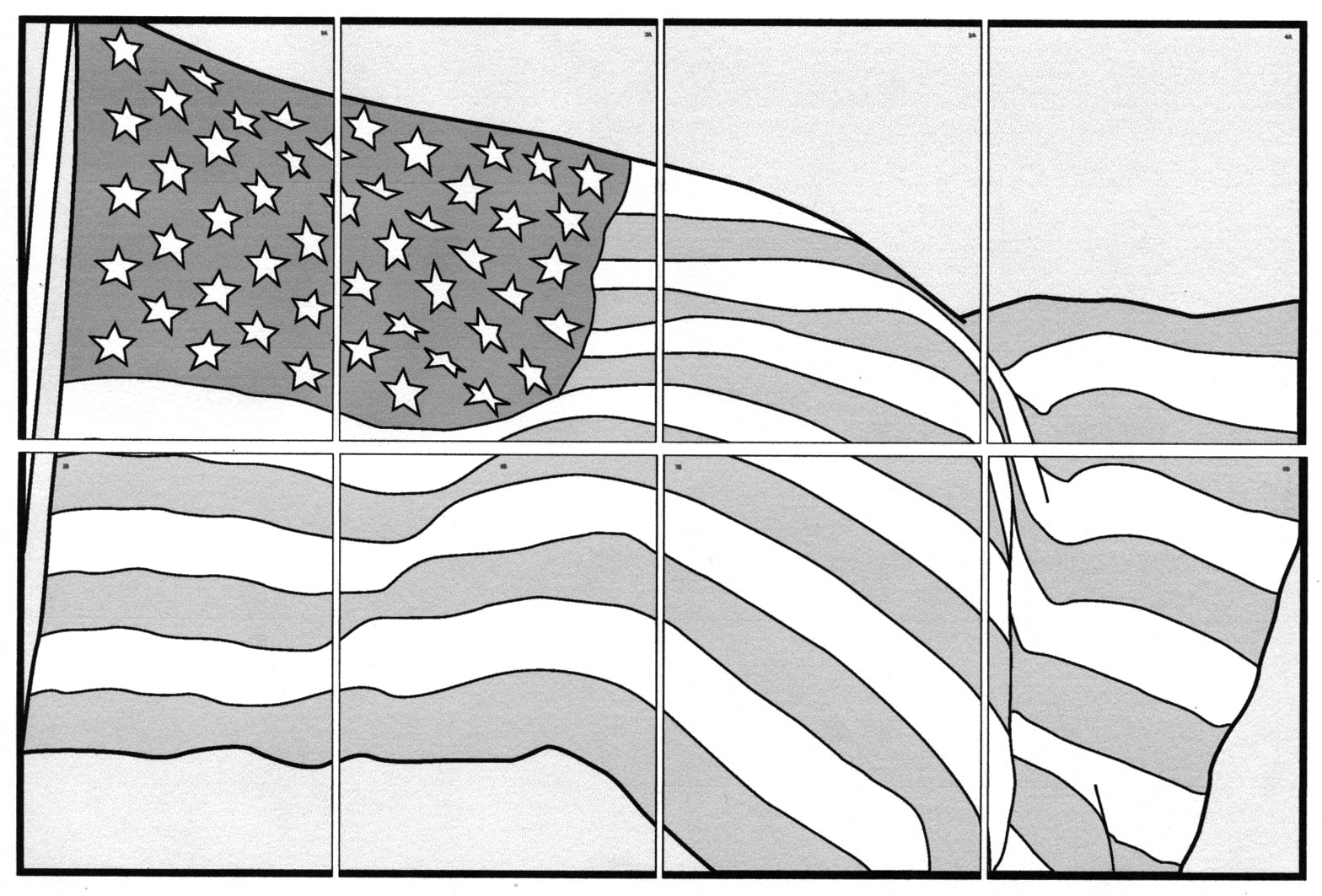 American Flag Coloring Page Printable Pdf