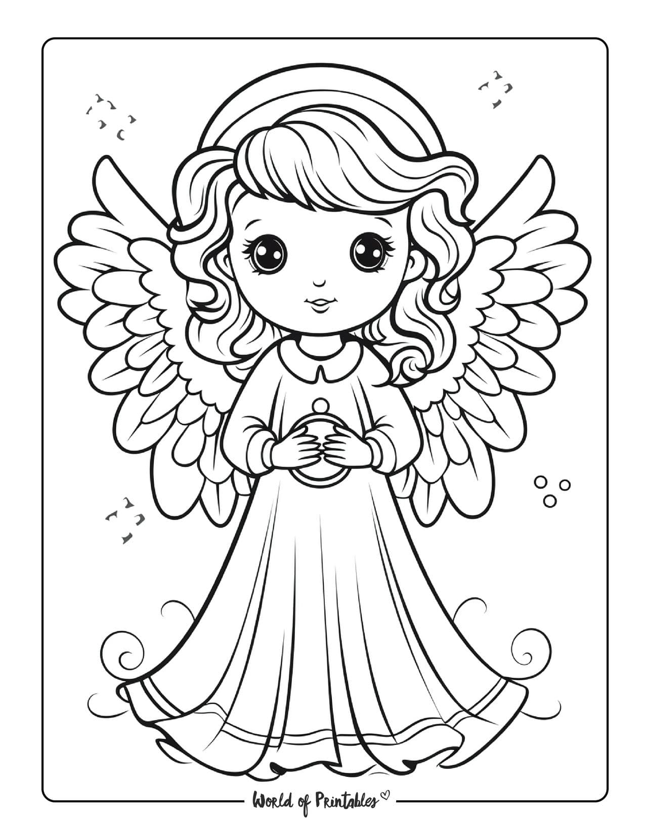 Angel Coloring Pages World Of Printables
