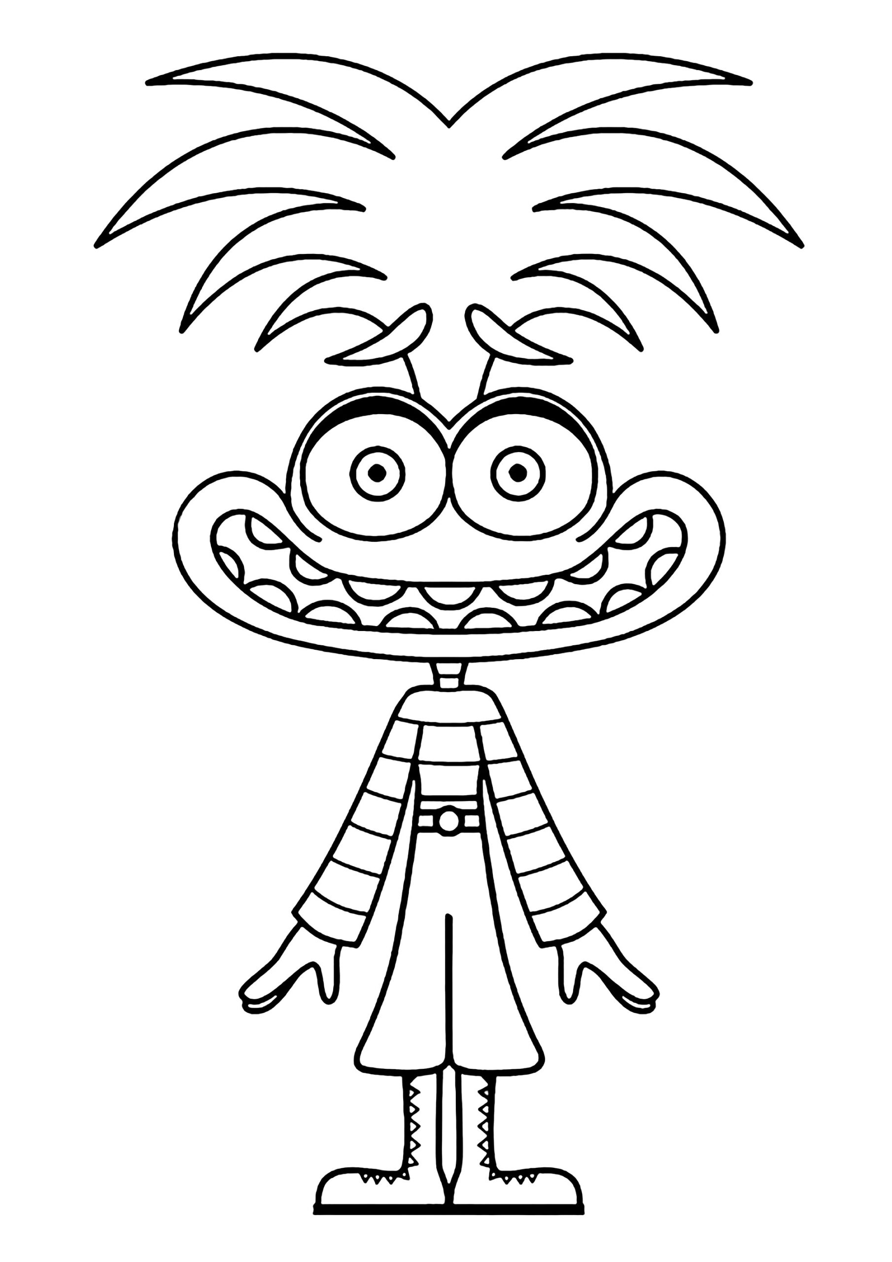 Printable Inside Out 2 Characters Coloring Pages