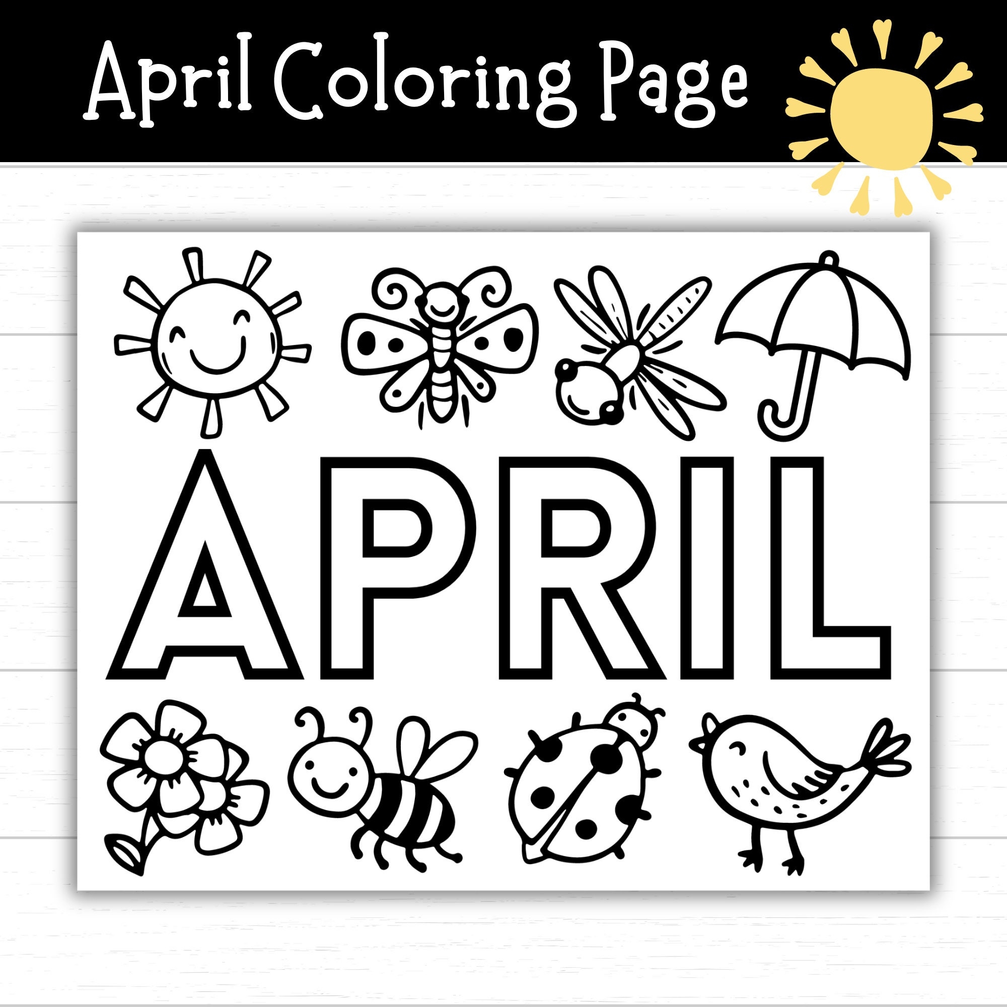 Free April Coloring Pages
