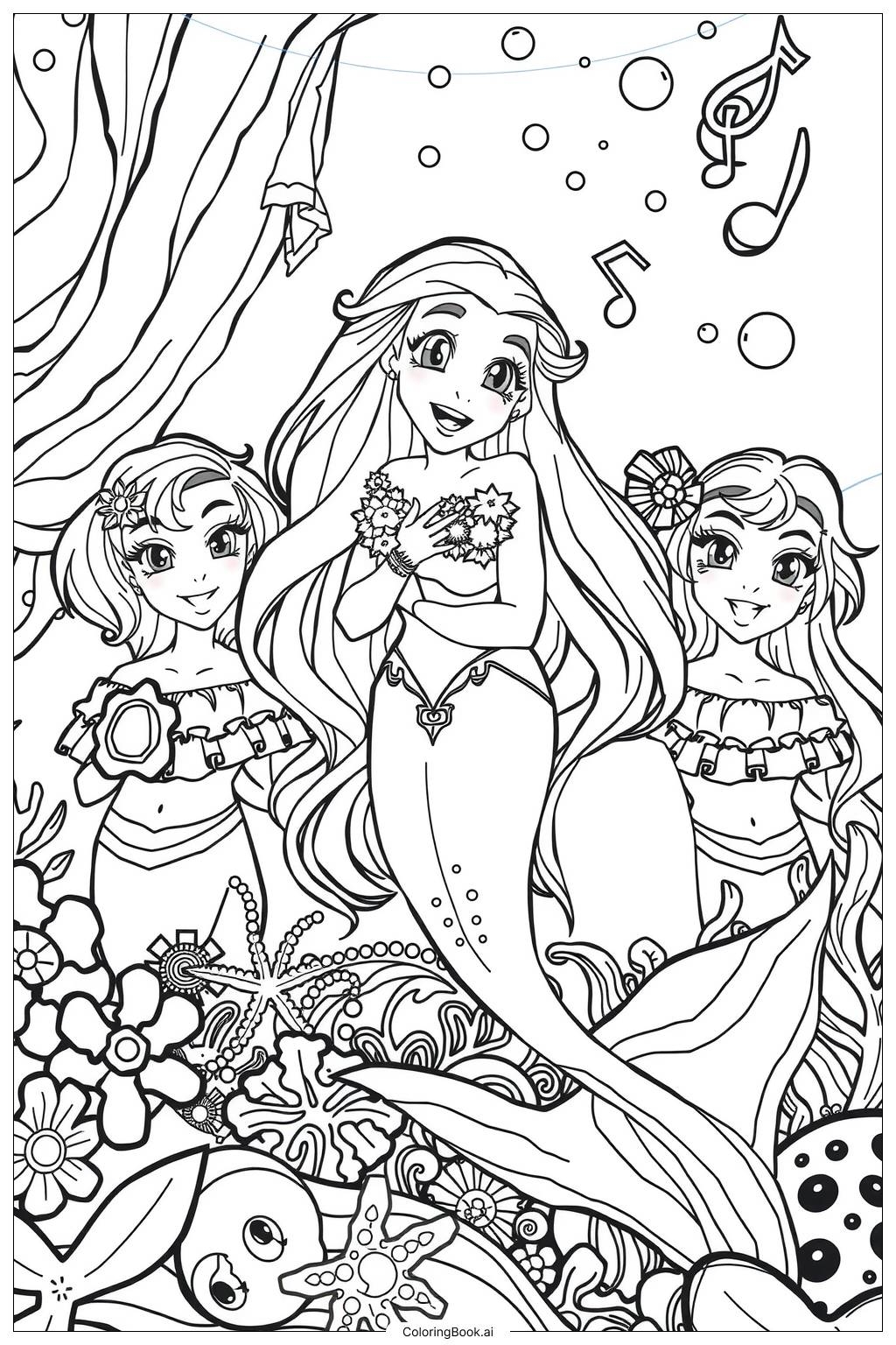 Free Printable Princess Ariel Coloring Pages