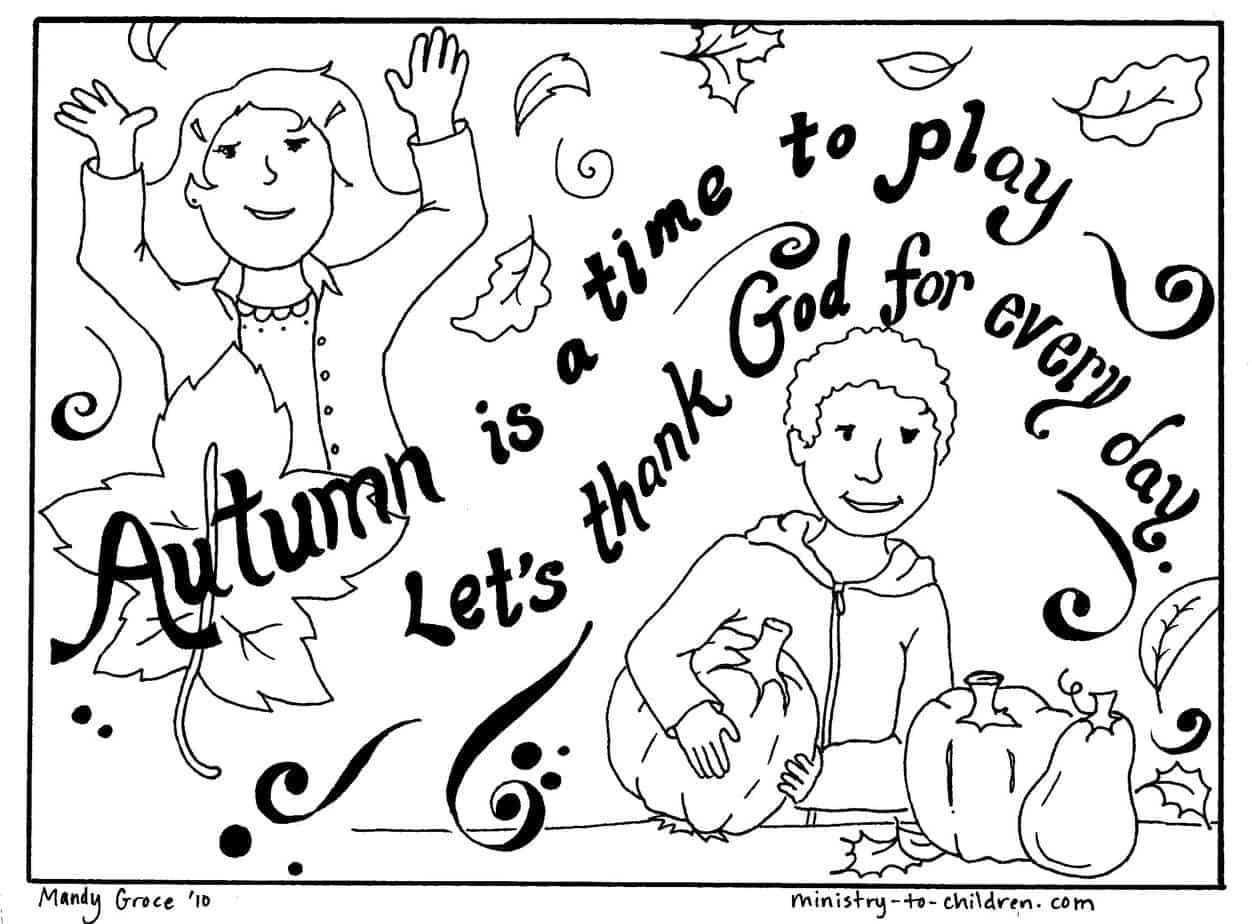 Autumn Coloring Page 