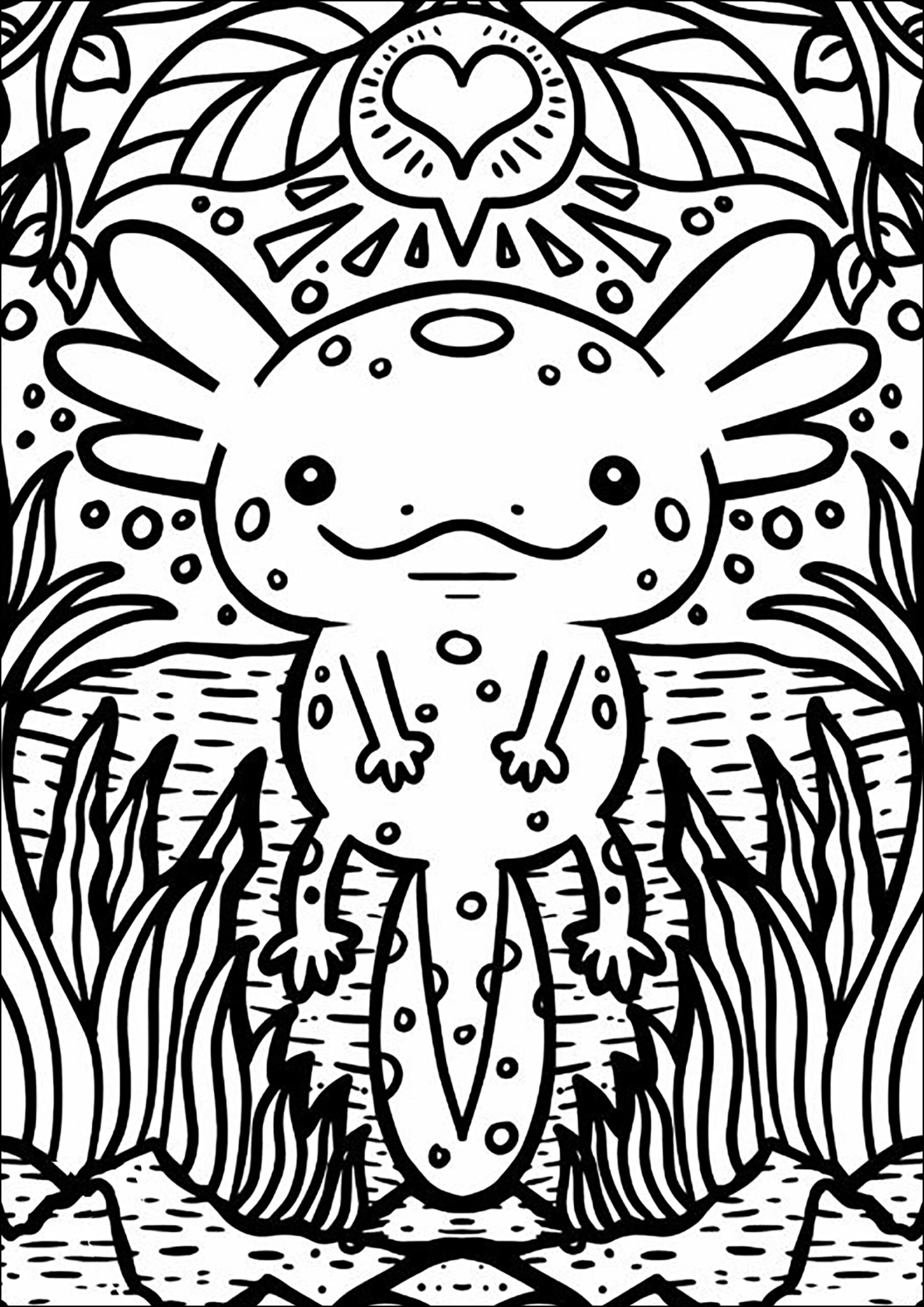 Axolotl Printable Coloring Pages