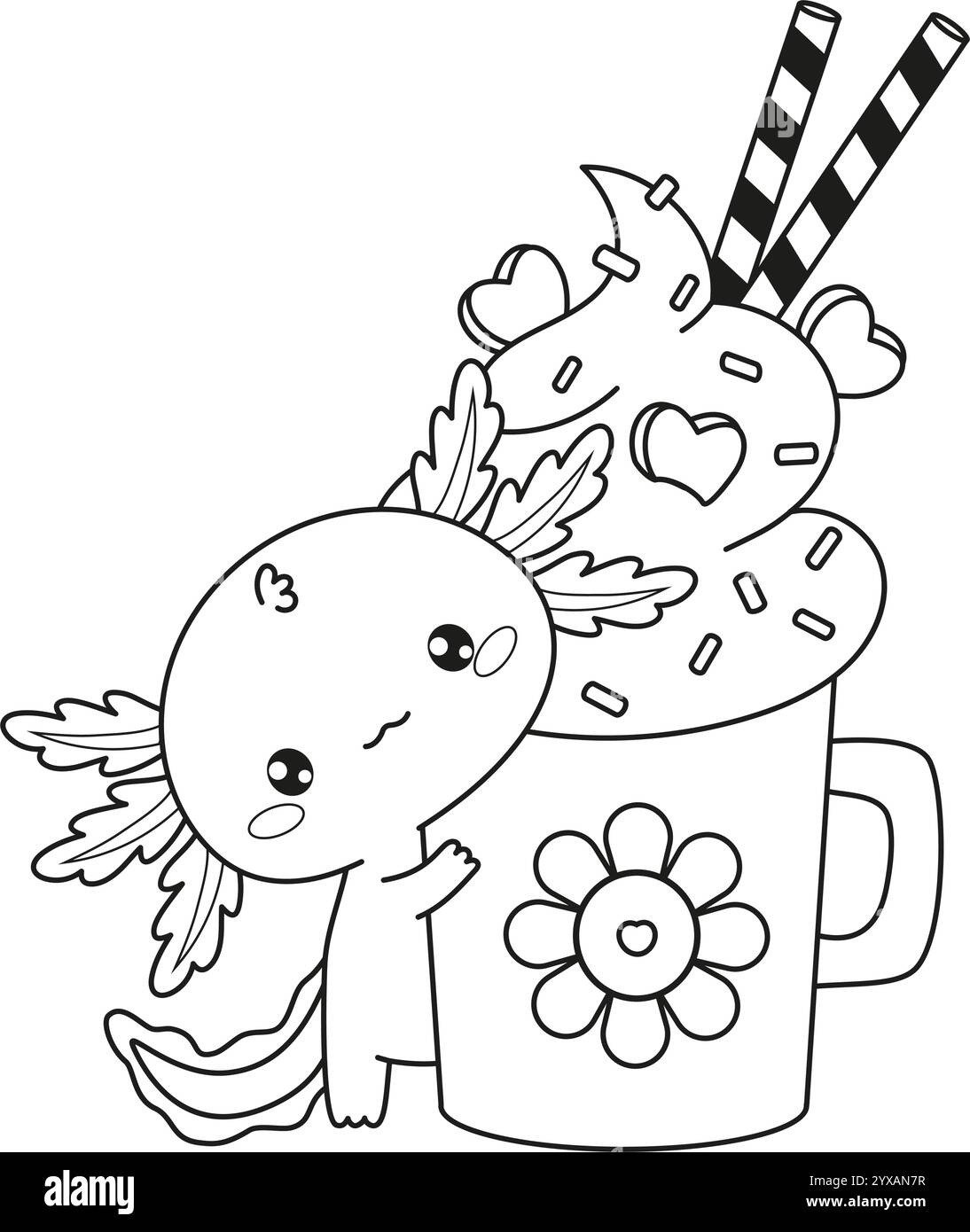 Axolotl Coloring Page Hi res Stock Photography And Images Alamy