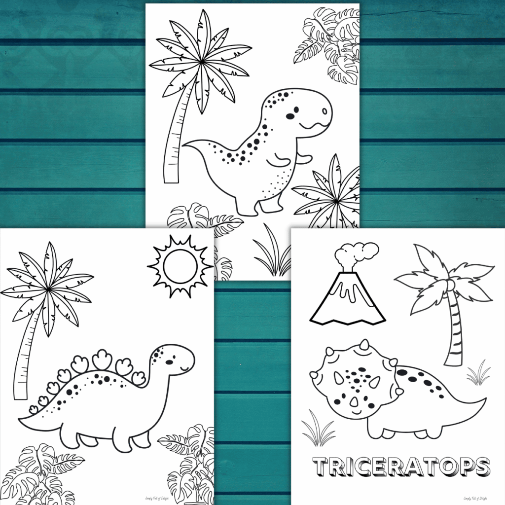 Baby Dinosaur Coloring Pages For Kids Free Printable Simply Full Of Delight