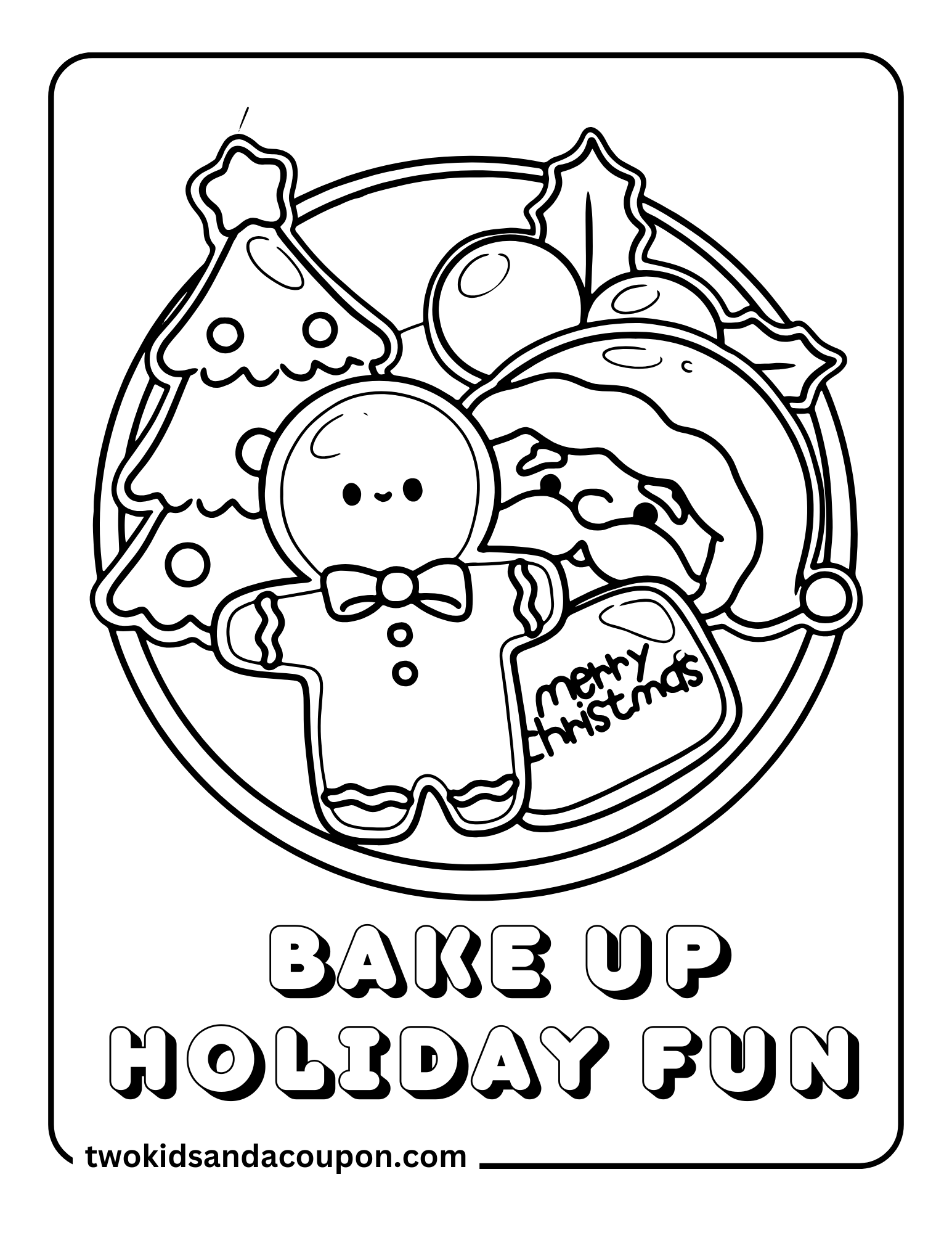 Bake Up Some Fun With Christmas Cookie Coloring Pages