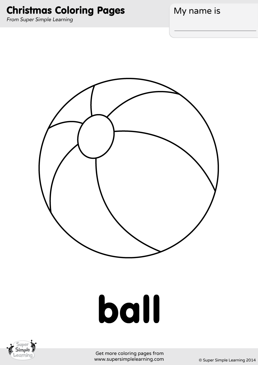 Ball Coloring Page Super Simple