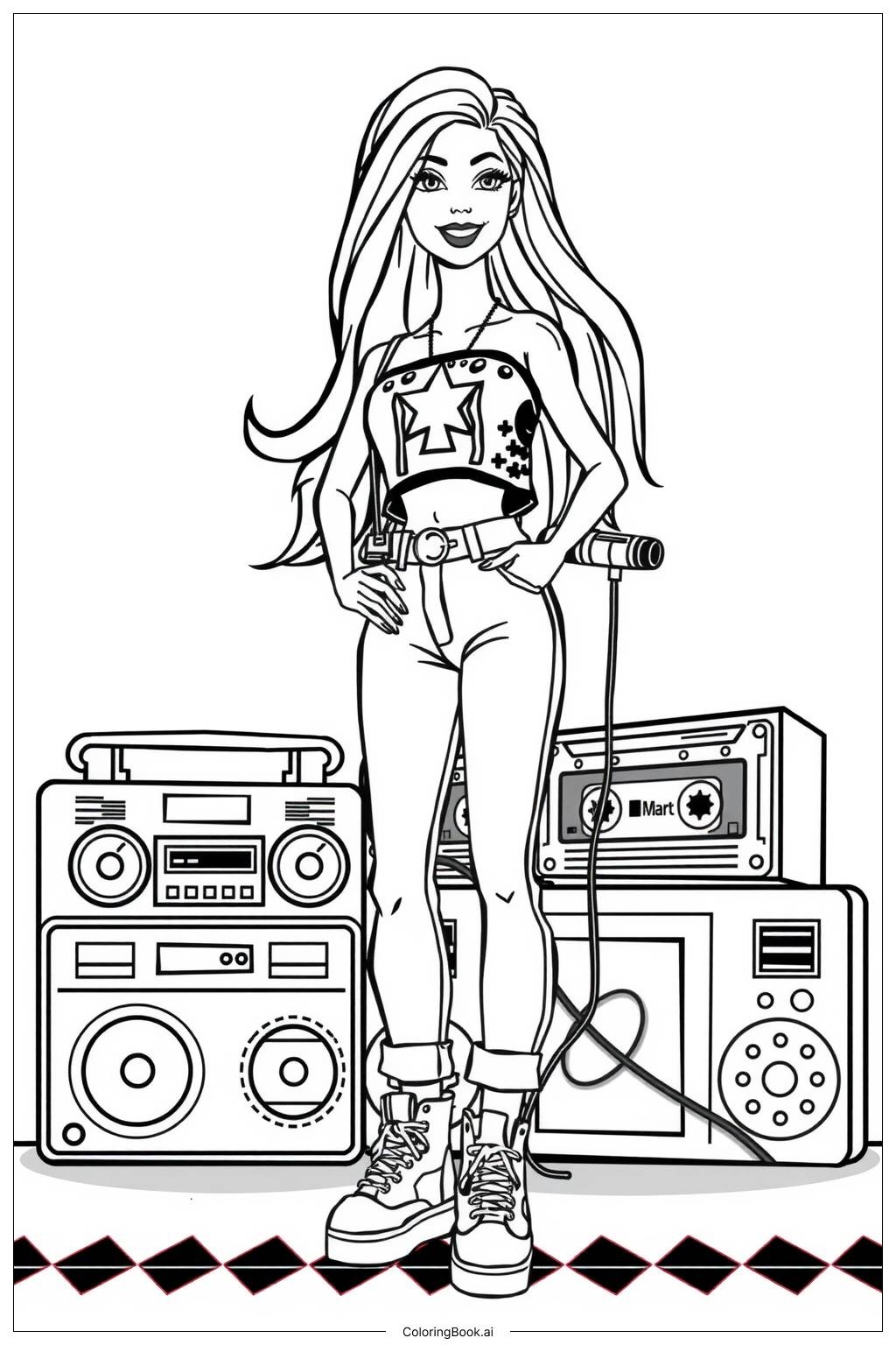 Printable Fashion Barbie Coloring Pages