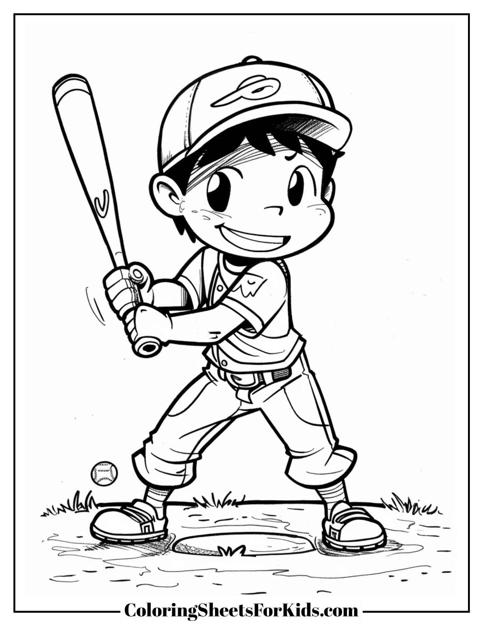Baseball Coloring Pages Free
