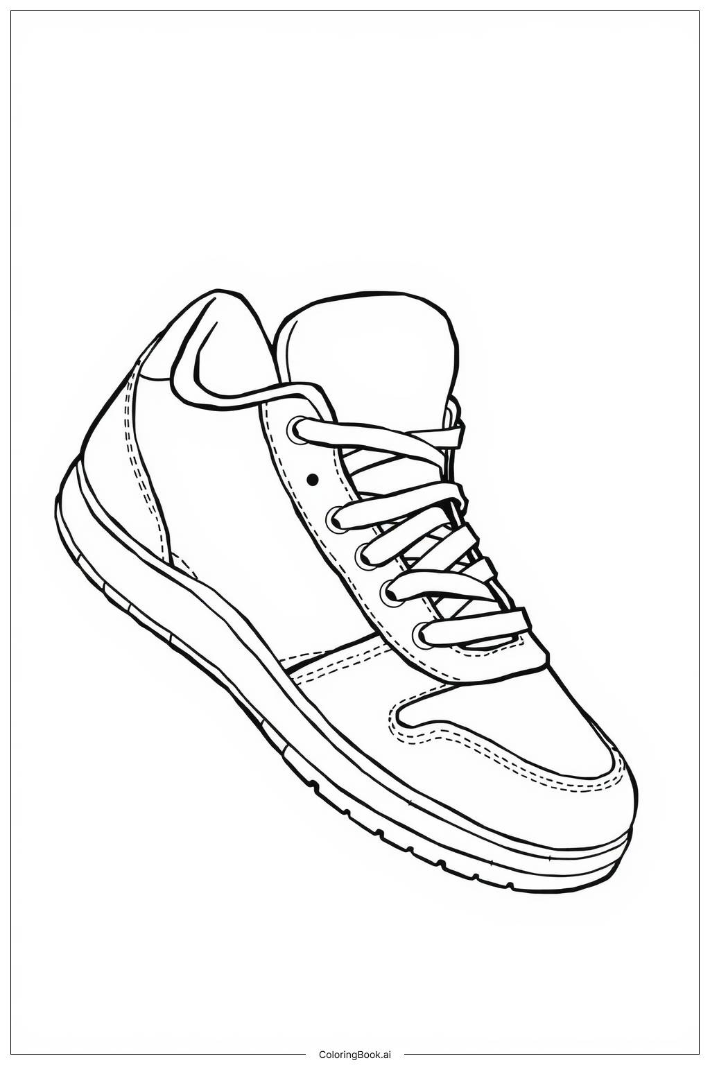 Basketball Shoes Design Coloring Page Free PDF PNG Printable 
