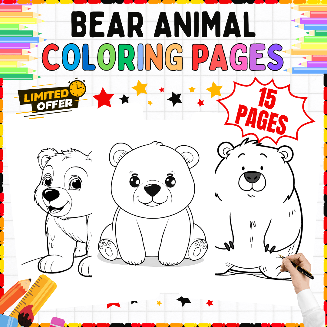 Bear Coloring Pages Woodland Animal Coloring Sheets Fun Printable Activities