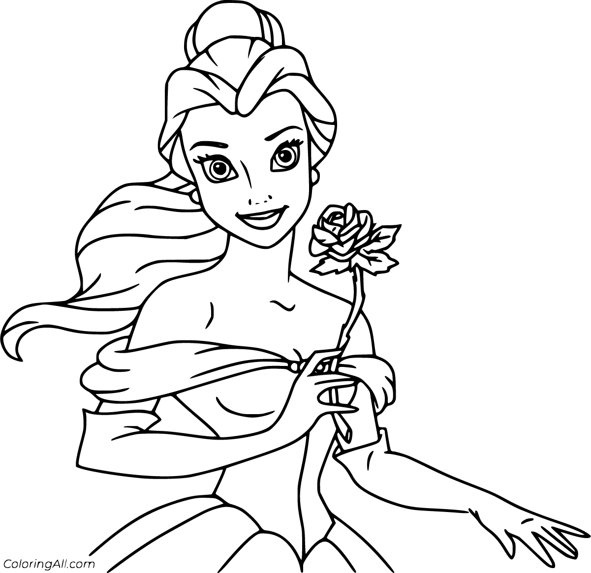 Beauty And The Beast Coloring Pages 72 Free Printables ColoringAll