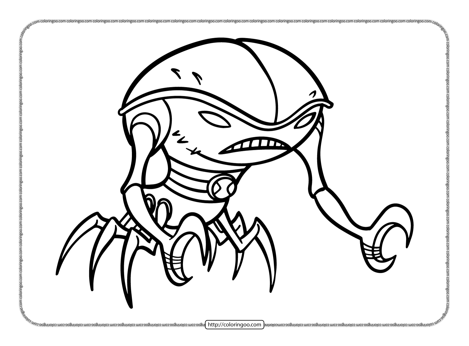 Ben 10 Brainstorm Coloring Page Free Printable Coloring Pages