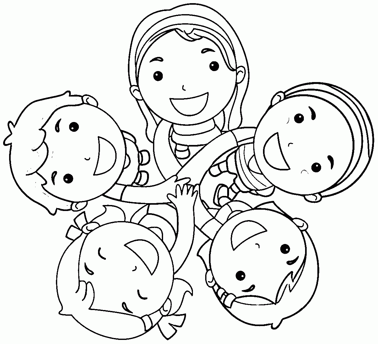 Free Friendship Coloring Pages