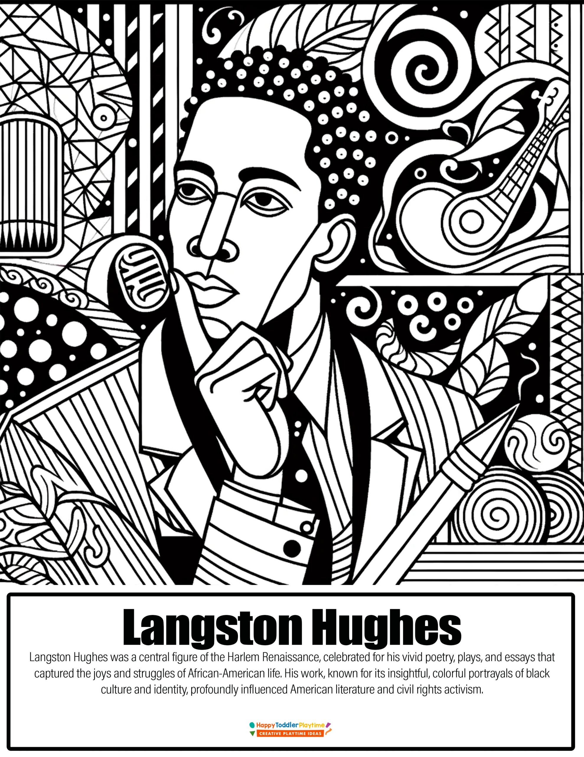 Black History Month Coloring Pages Happy Toddler Playtime