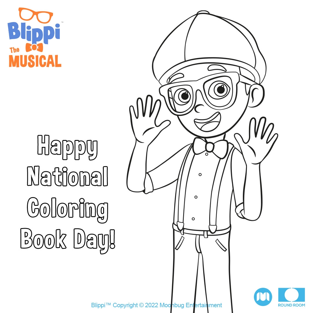 Blippi On Tour On X Happy National Coloring Book Day Head To Our Facebook To Find A Printable Version Of This Blippi Coloring Activity For Your Little One Https t co aK1HhJbywt X