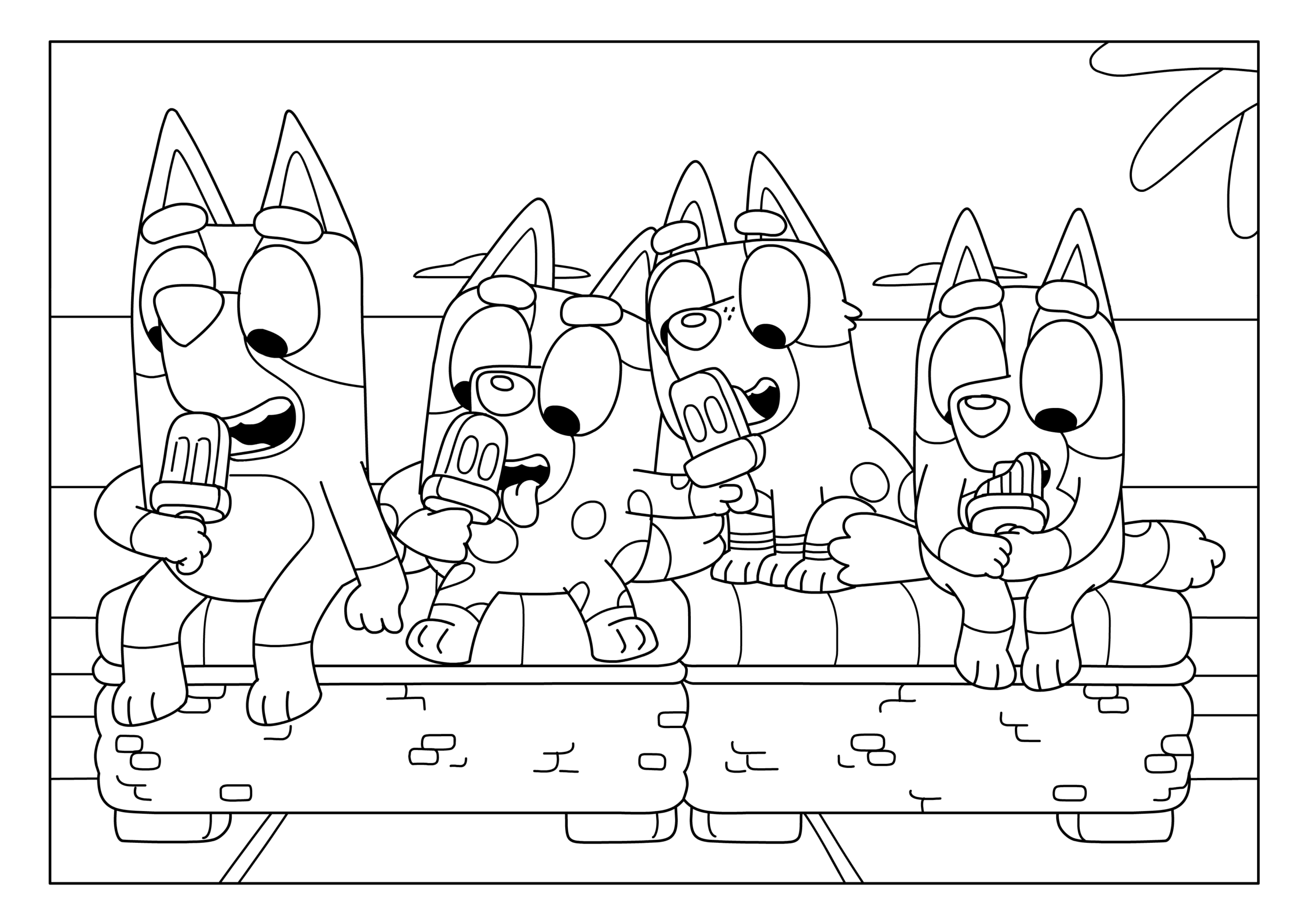 Bluey And Bingo Coloring Pages Free