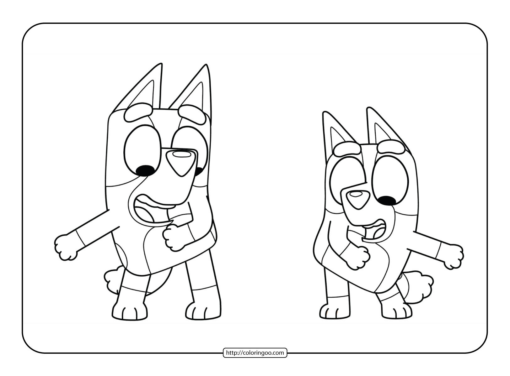 Bingo Coloring Pages Printable