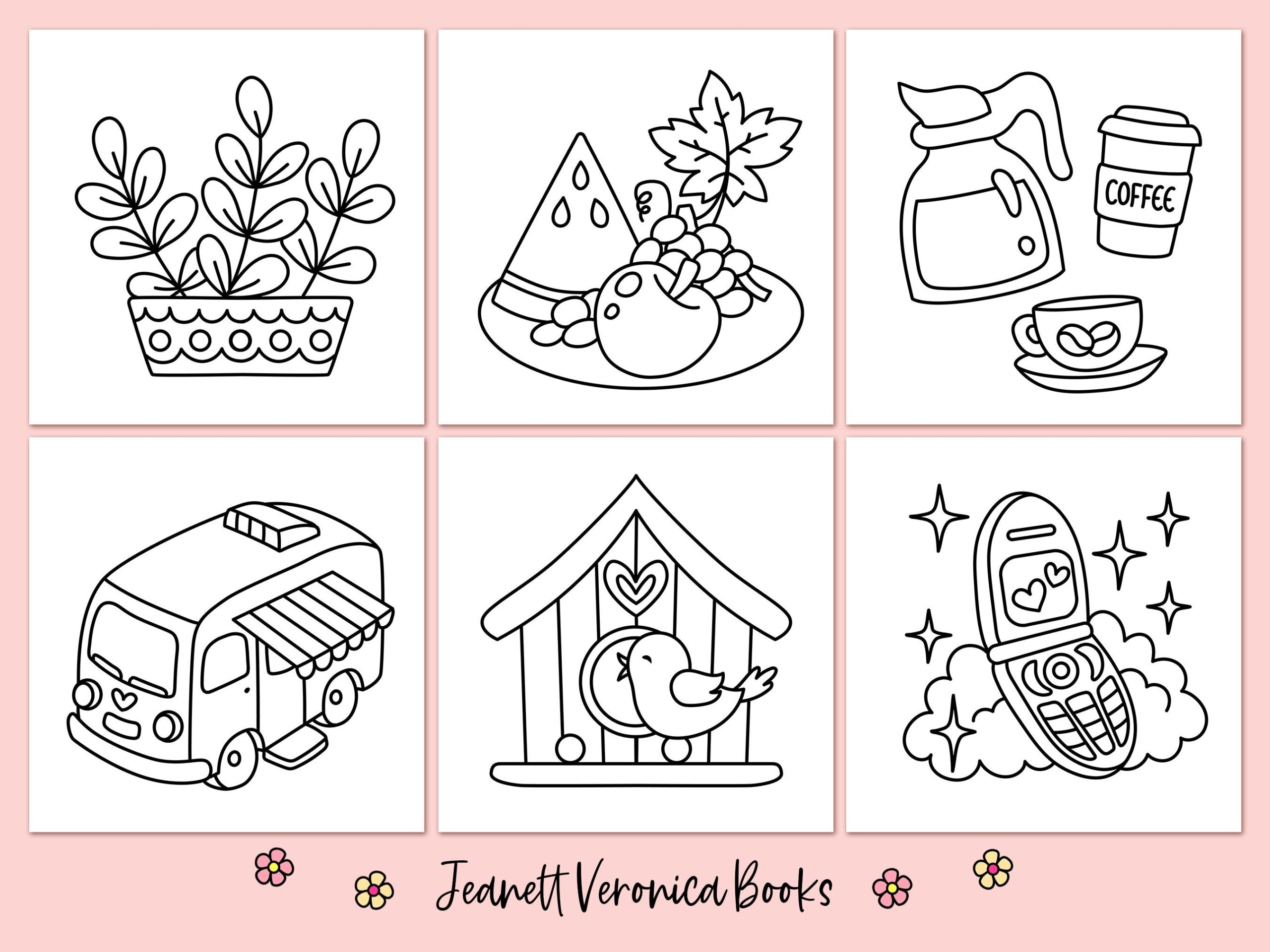 Bold U0026 Easy Coloring Pages Set Three 10 Pages Instant Download PDF