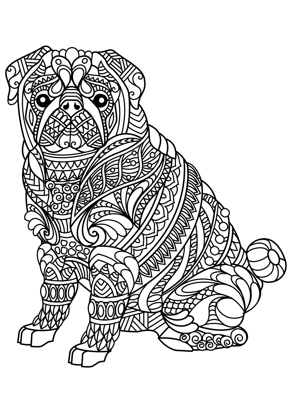 Bulldog Dog Coloring Pages