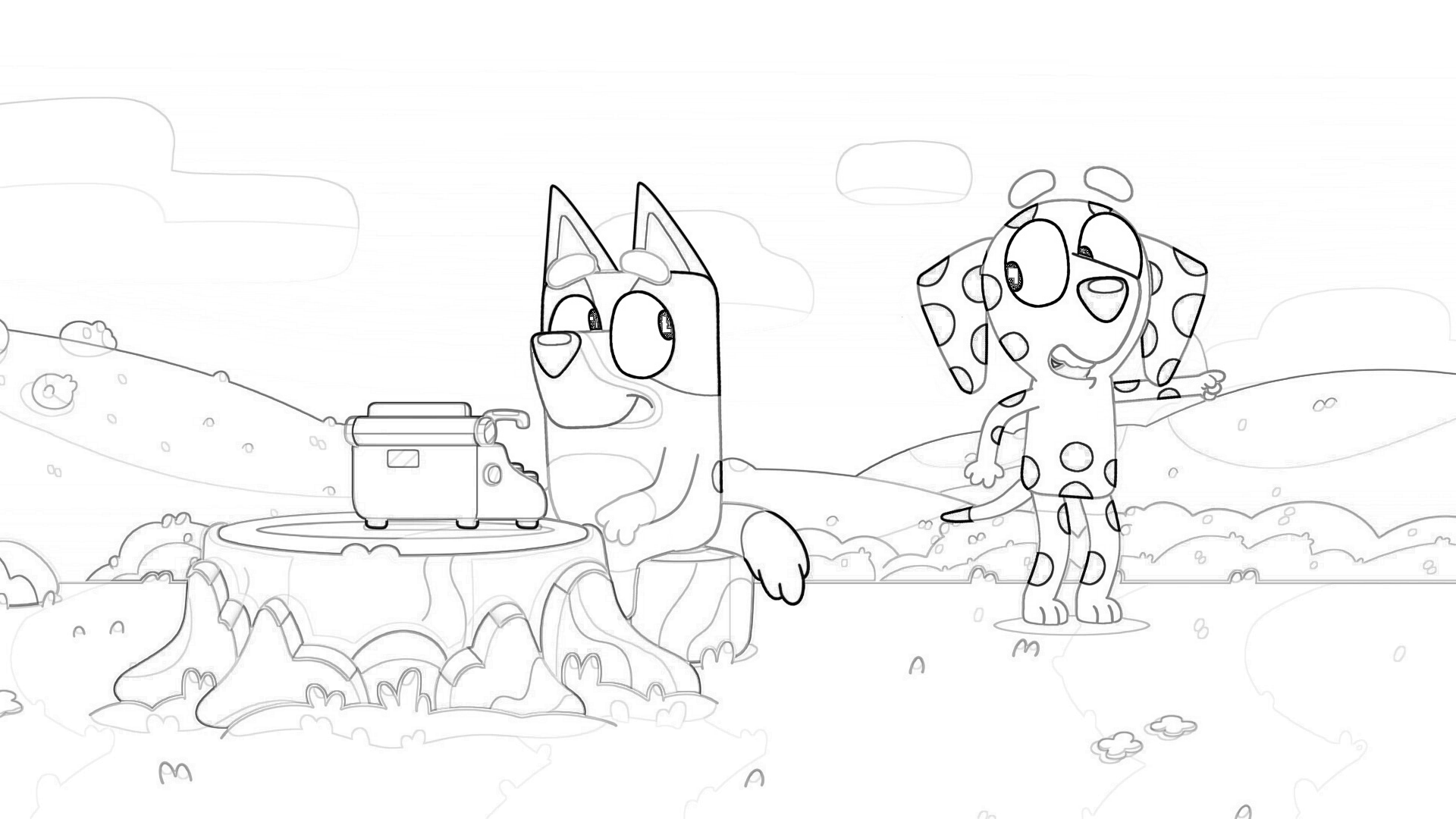 CALYPSO S SCHOOL Bluey Coloring Pages Free Coloring Page Free Bluey Printable