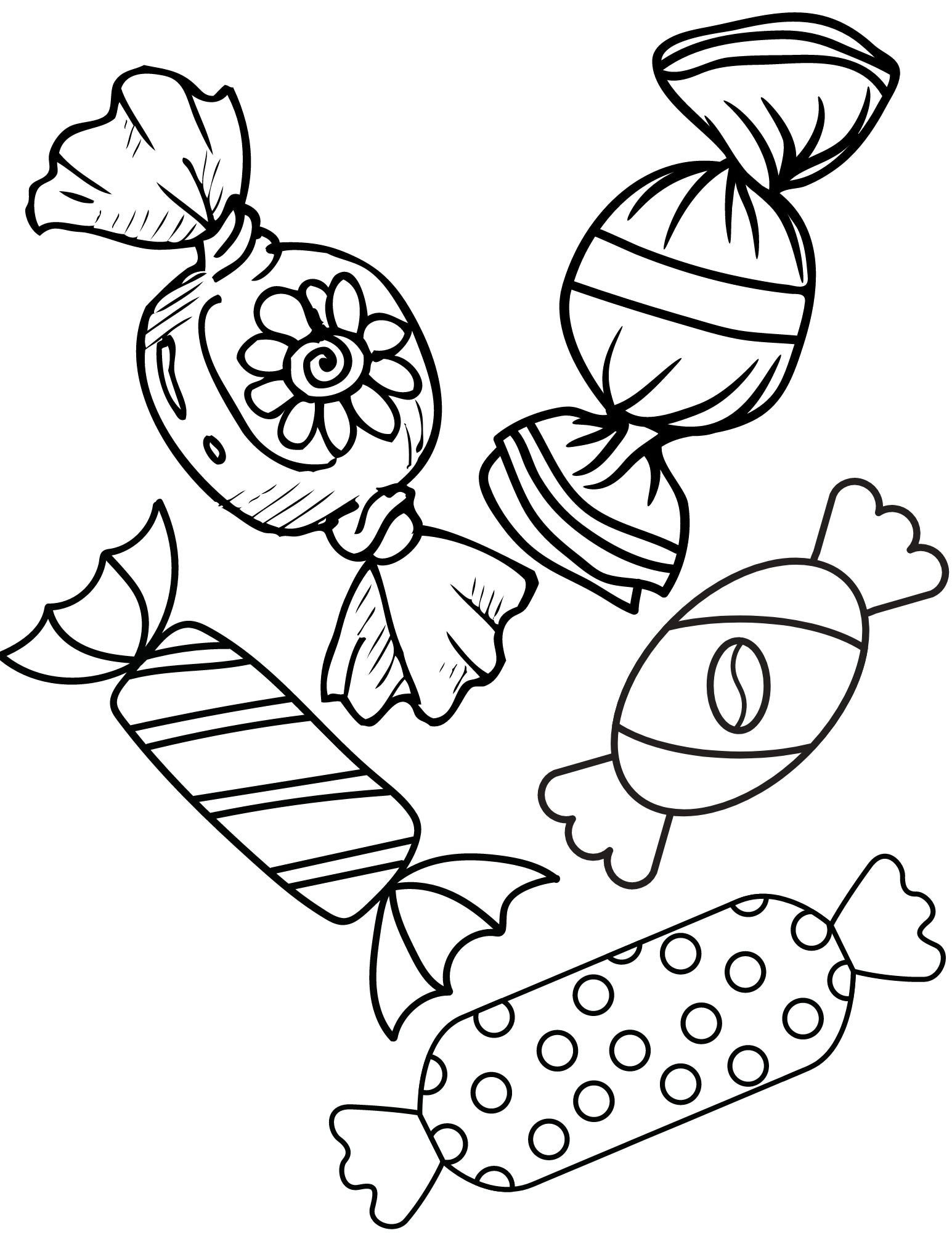 Candy Coloring Pages For Kids 10 Printable Candy Coloring Sheets 