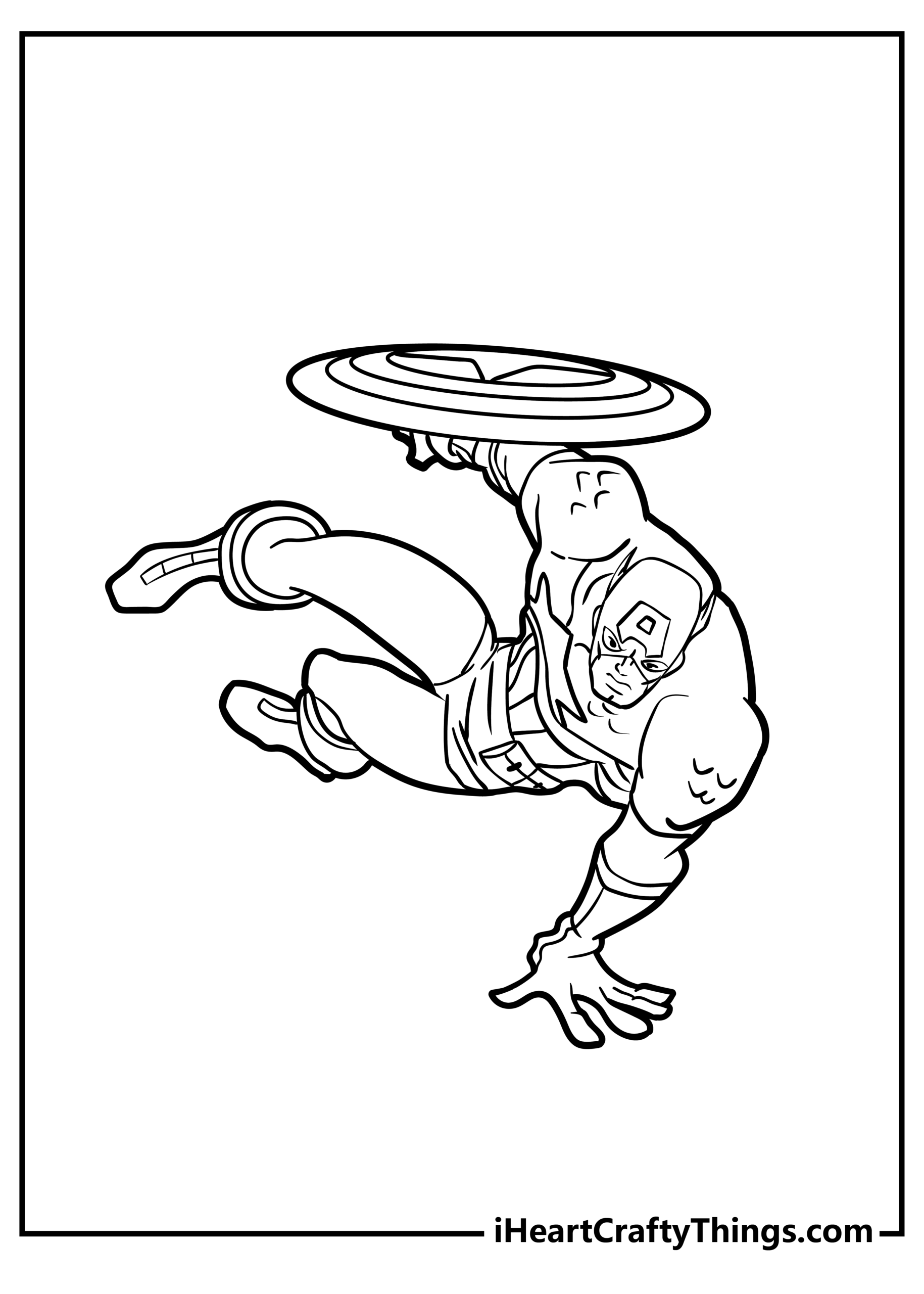 Free Coloring Pages Of Captain America