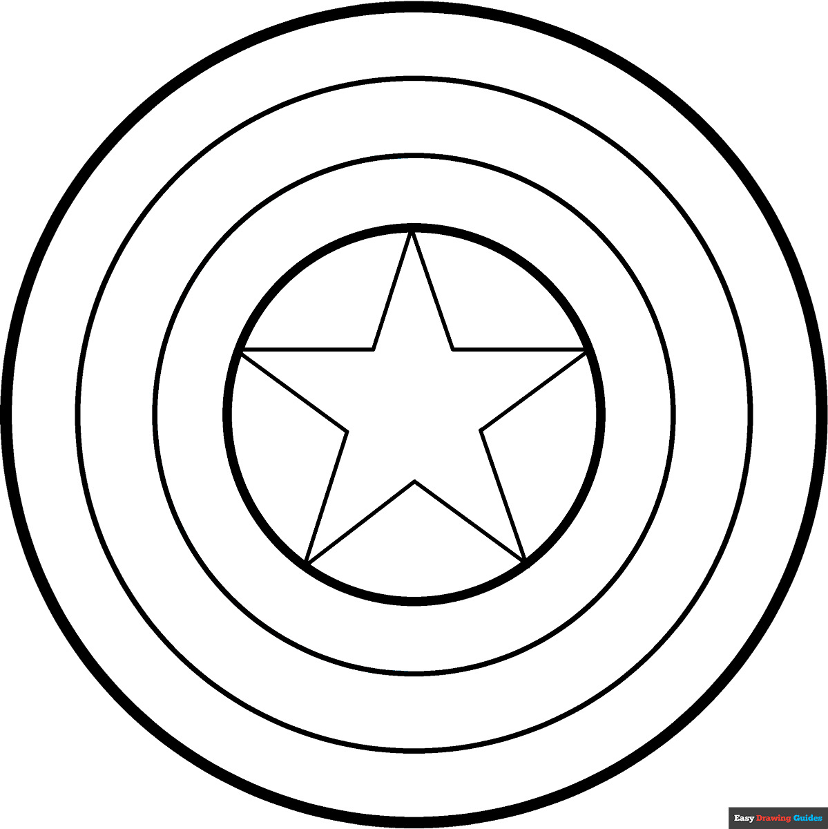 Printable Coloring Pages Captain America