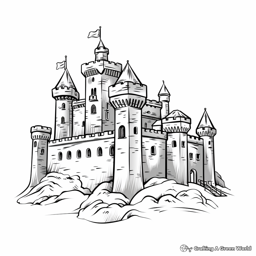 Castle Coloring Pages Free Printable 