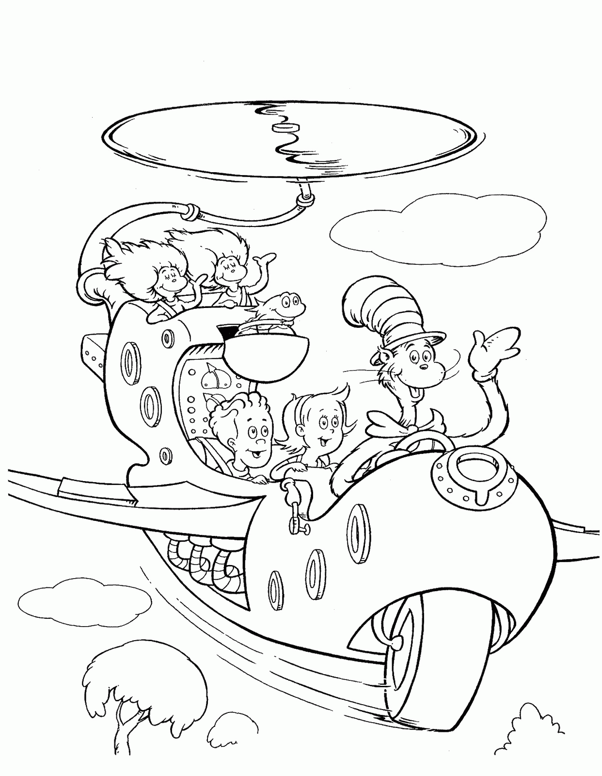 Cat In The Hat Coloring Pages Printable Coloring Pages FREE