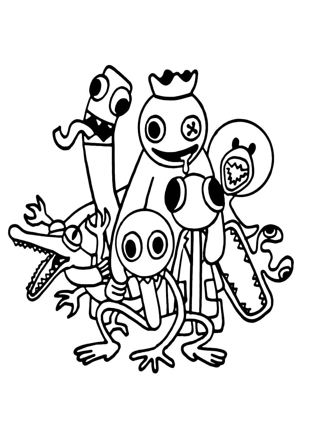 Free Rainbow Friends Coloring Pages