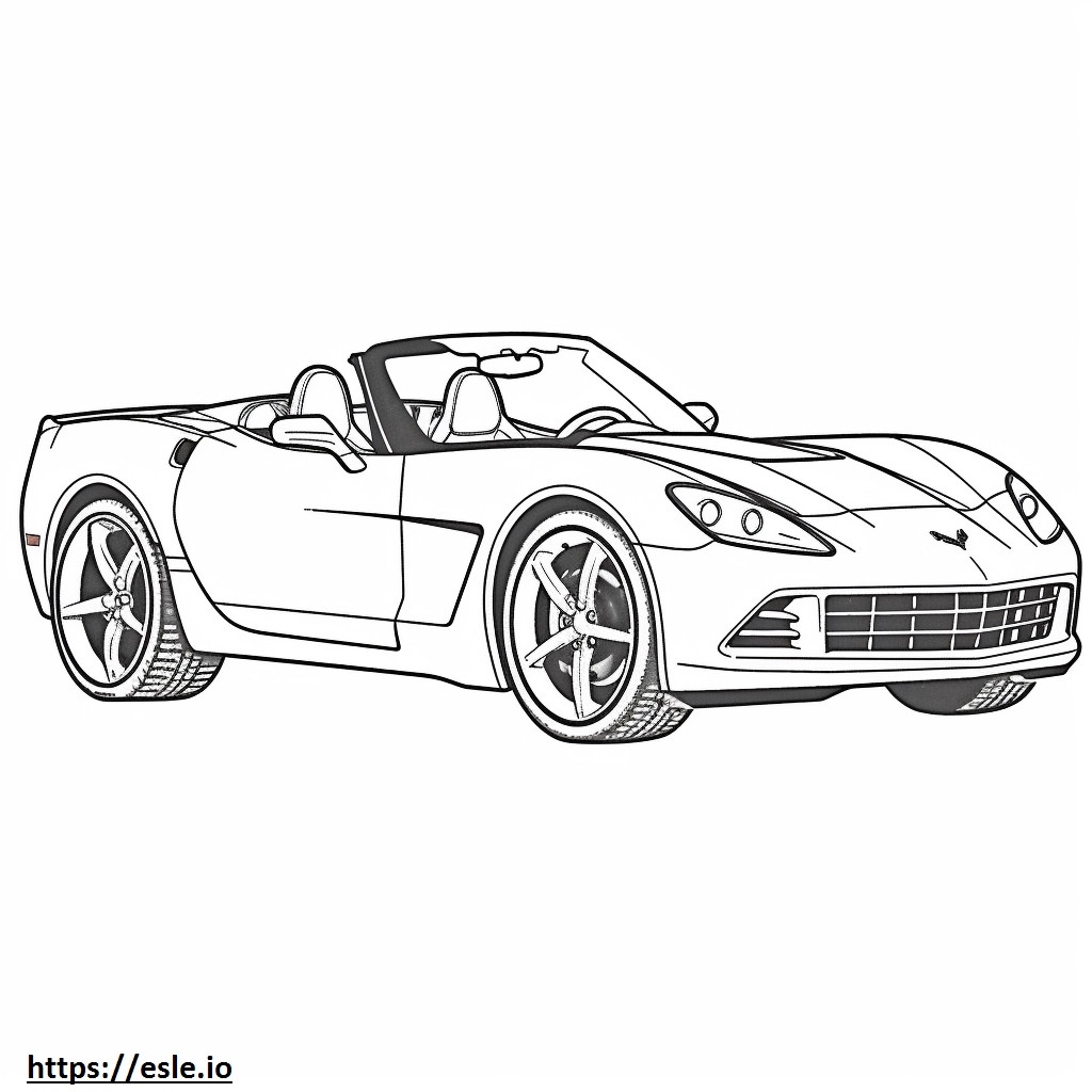 Chevrolet Corvette E RAY 2024 Coloring Page