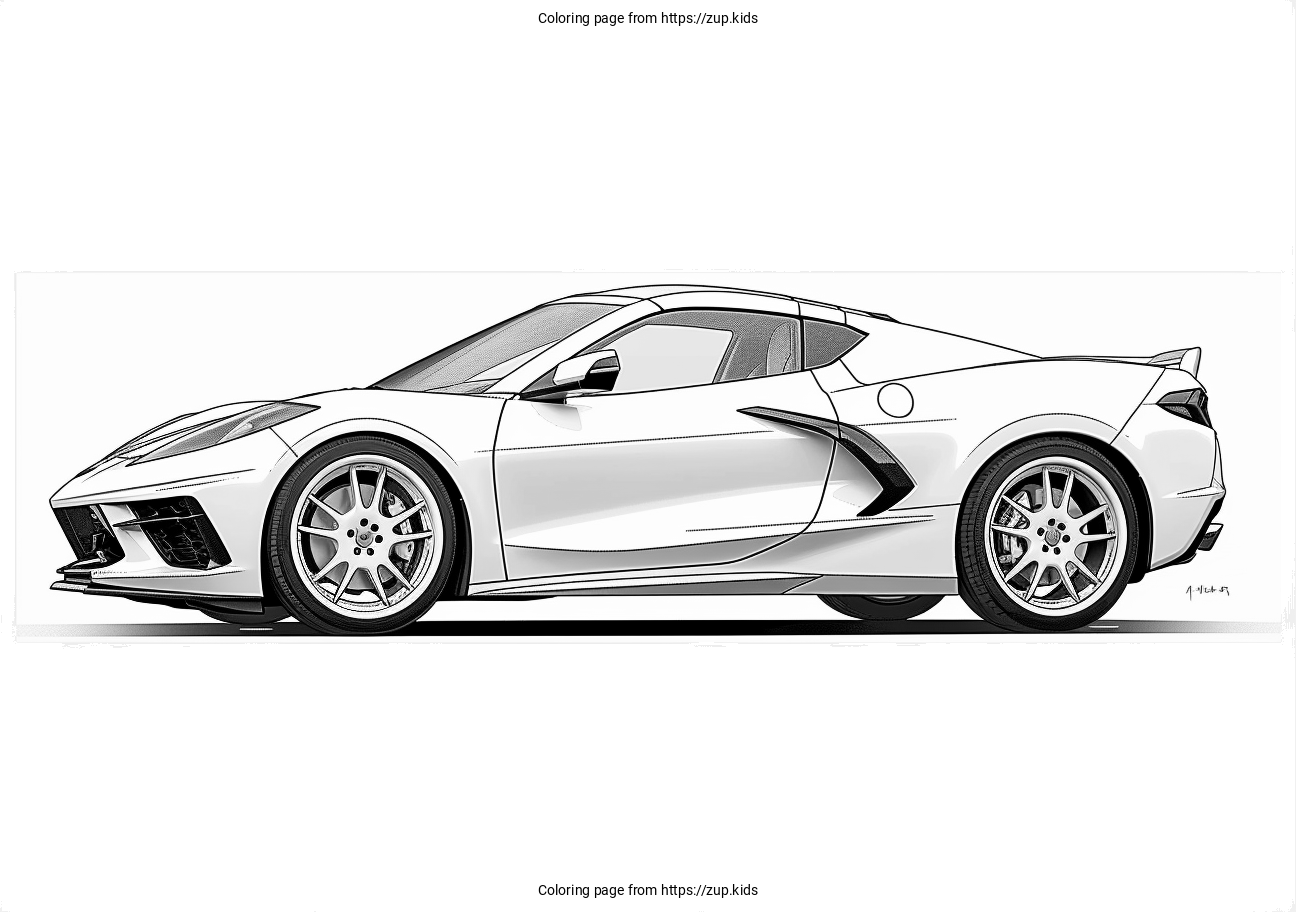 Chevrolet Corvette Stingray Coloring Page From Zup kids