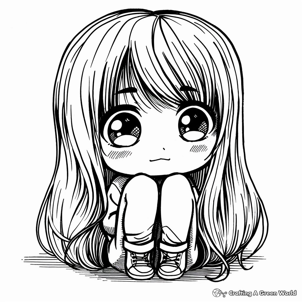 Printable Cute Anime Coloring Pages