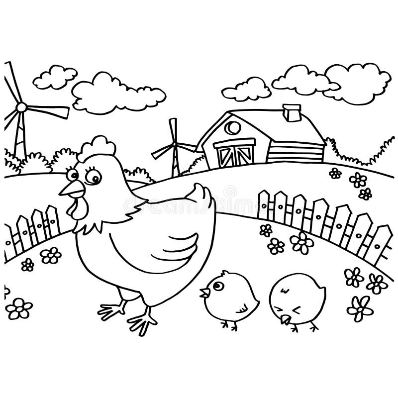 Chicken Coloring Pages Stock Illustrations 440 Chicken Coloring Pages Stock Illustrations Vectors U0026 Clipart Dreamstime