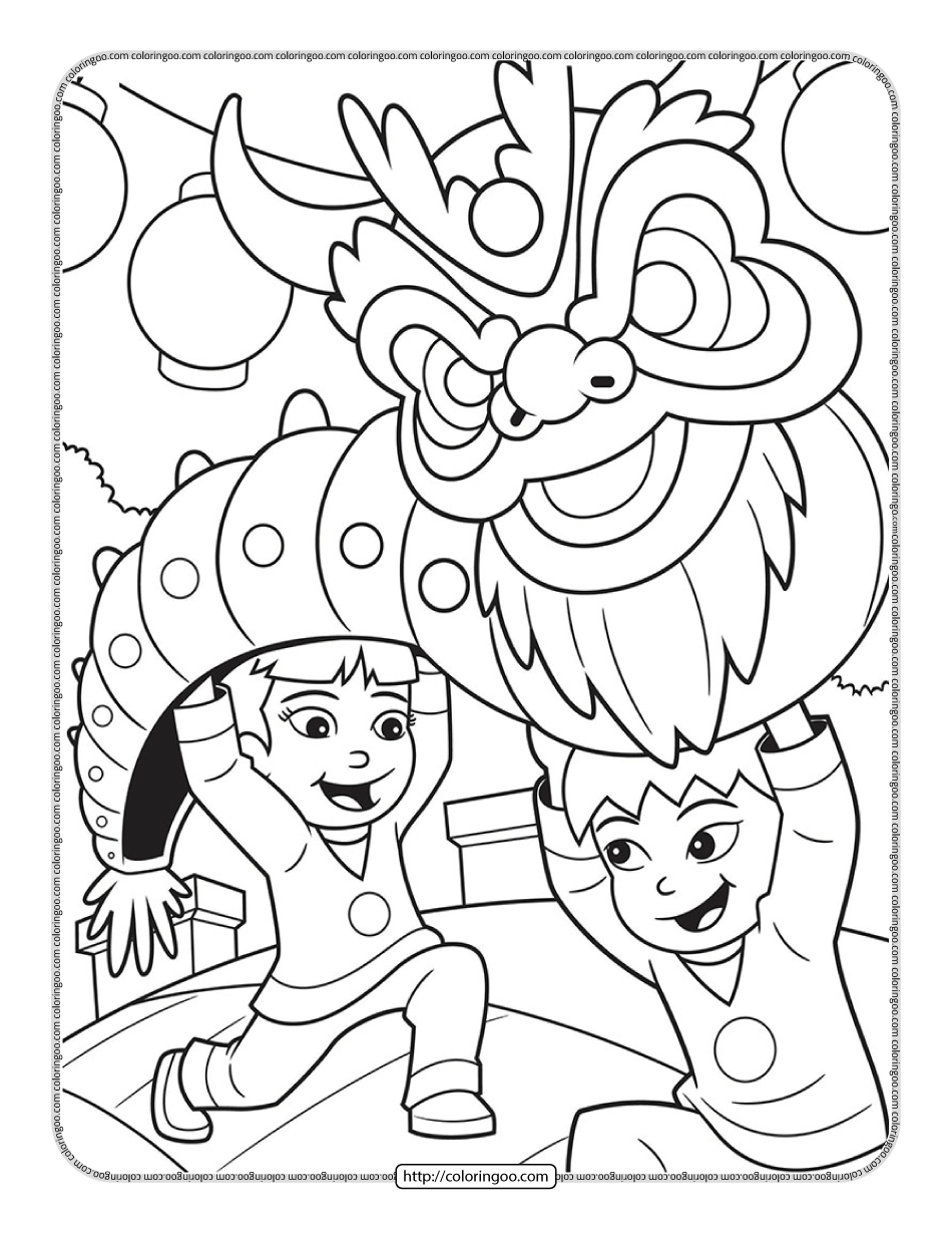 Chinese New Year Coloring Sheet