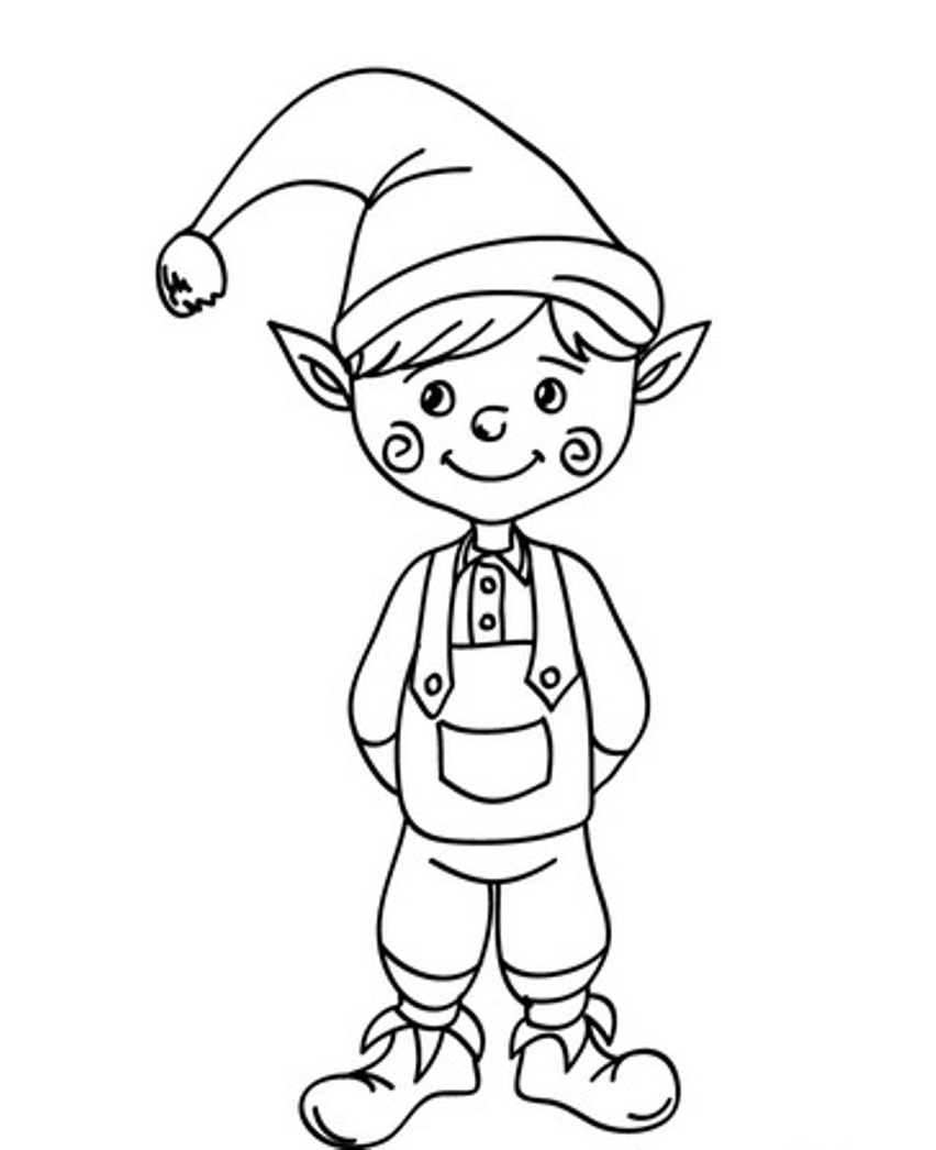 Free Elf Coloring Pages