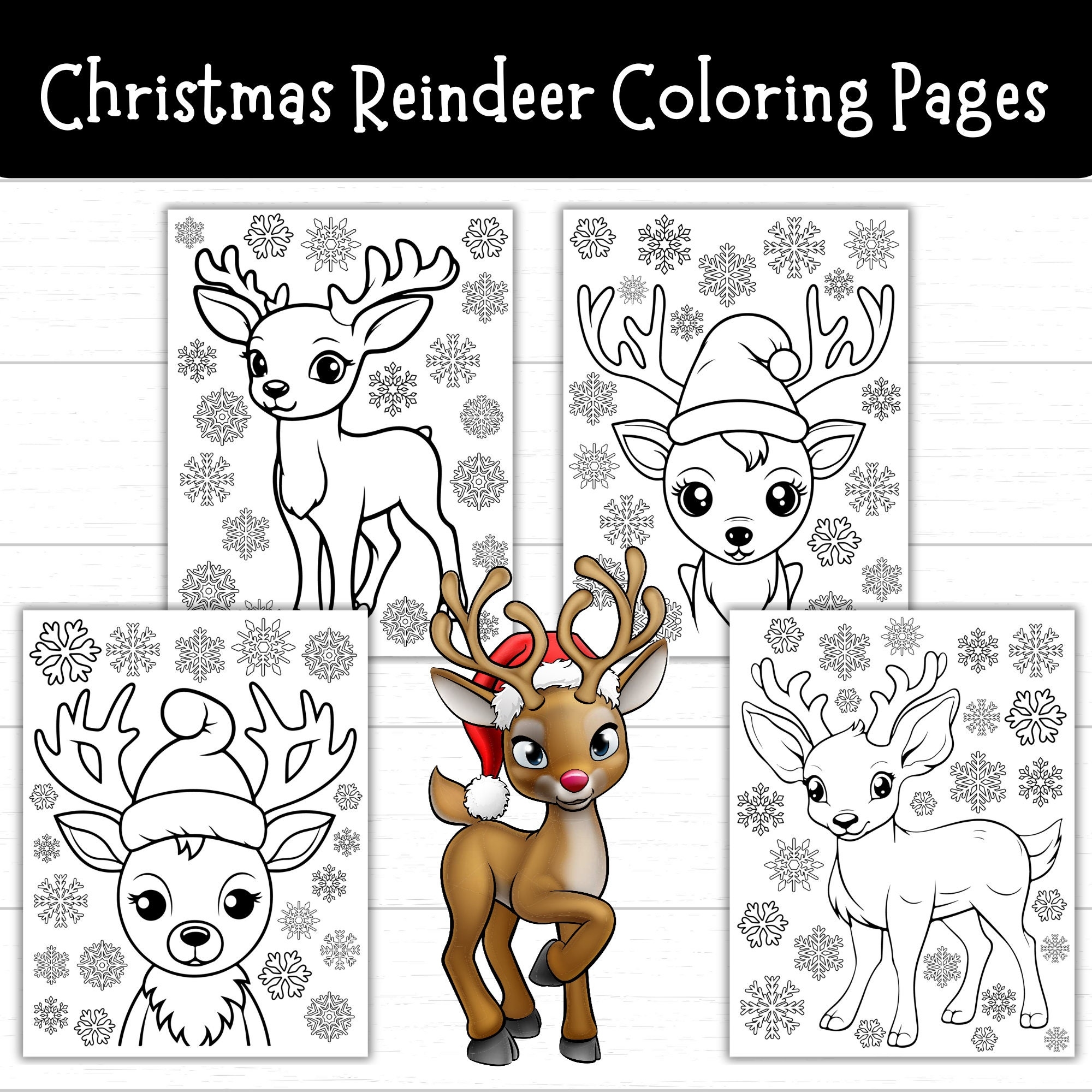 Free Coloring Pages Of Reindeer