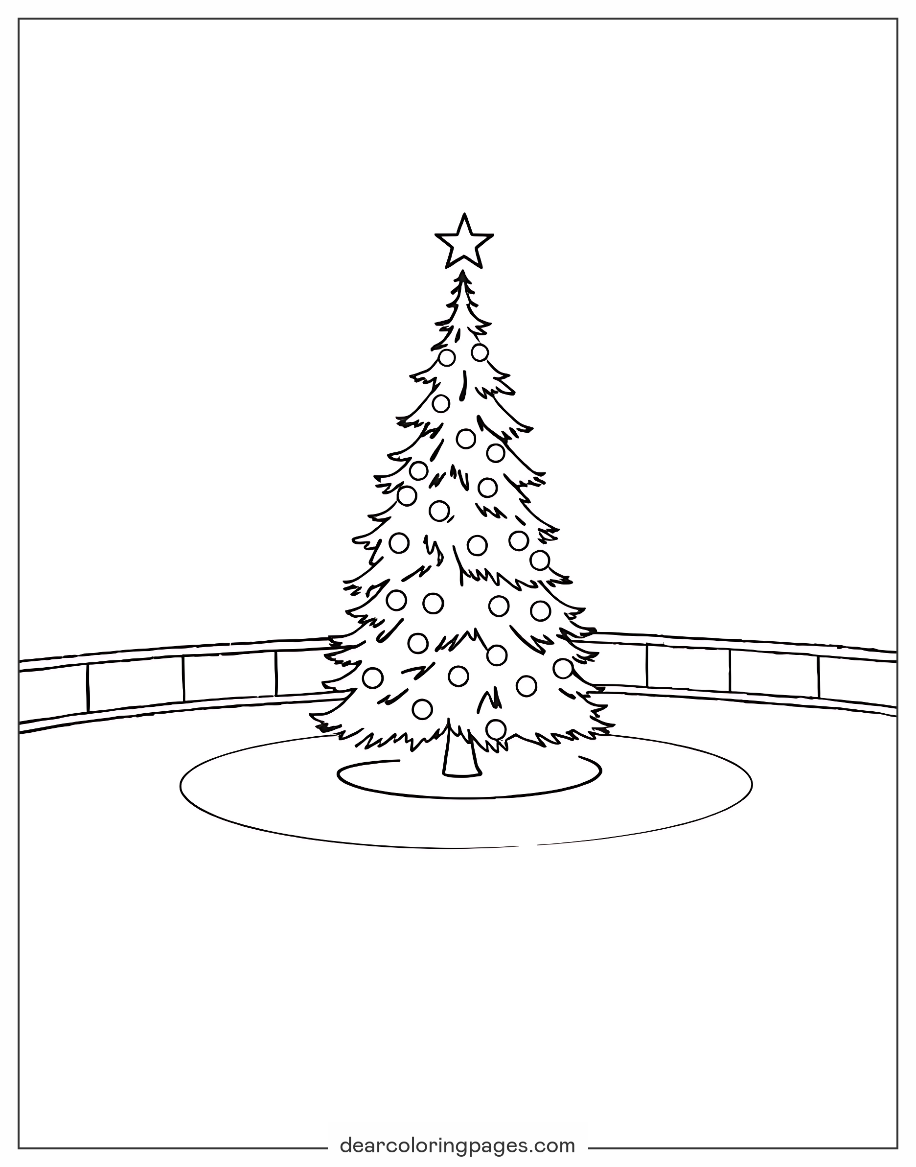 Printable Coloring Pages Christmas Tree