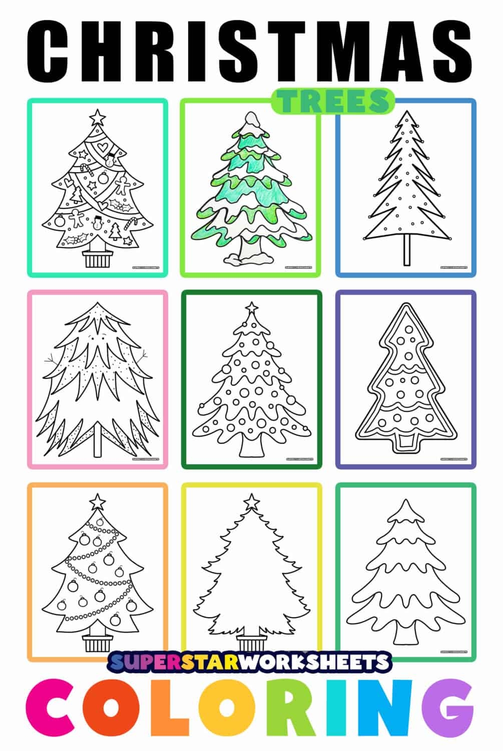 Big Christmas Tree Coloring Pages Printable
