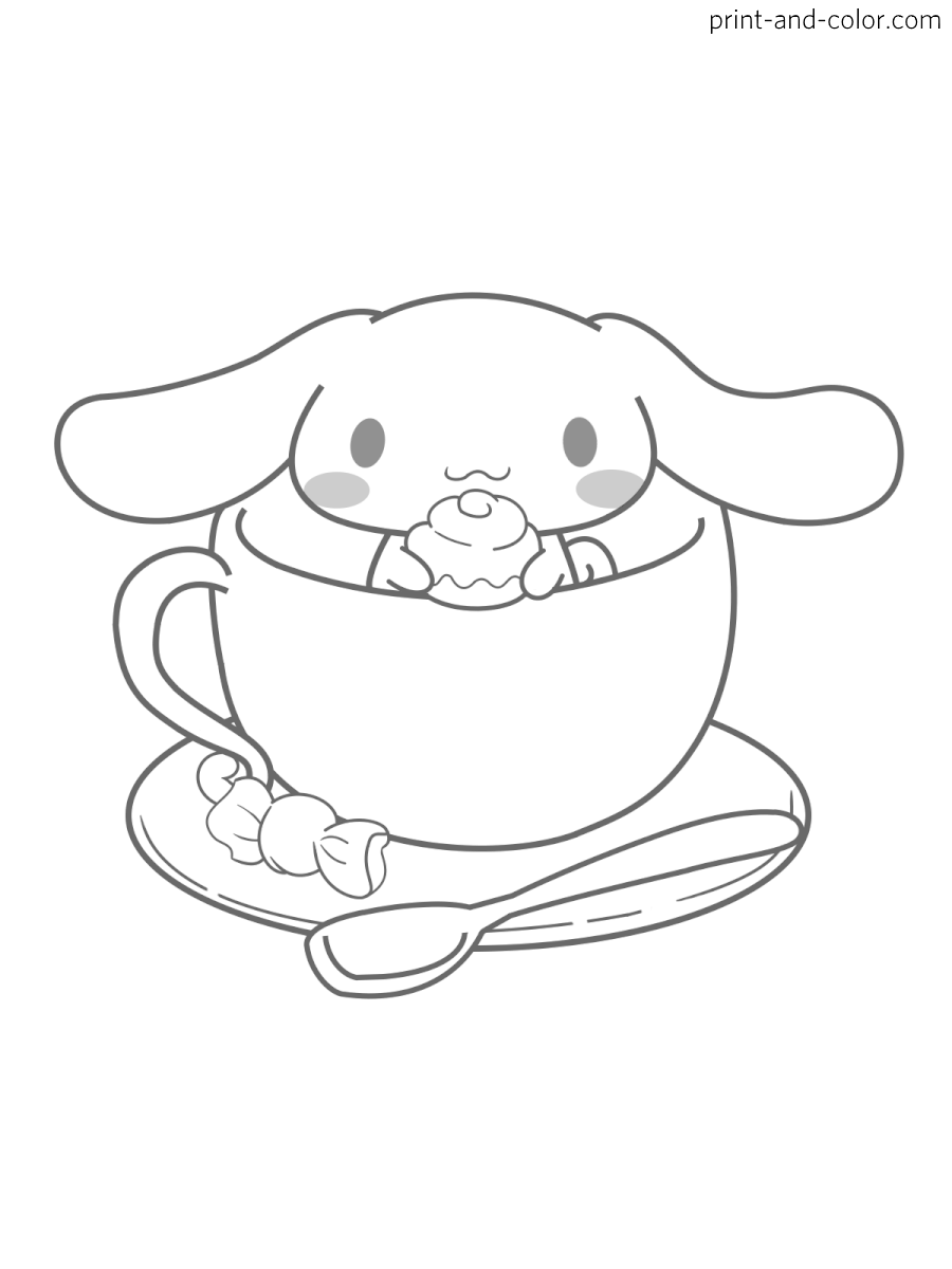 Cinnamon Roll Coloring Pages Printable