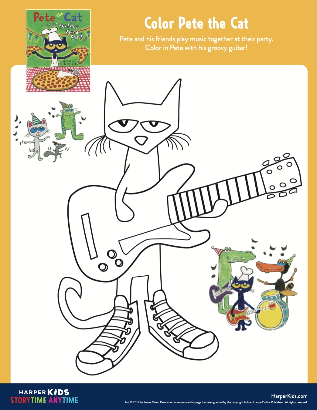 Pete The Cat Coloring Pages Printable