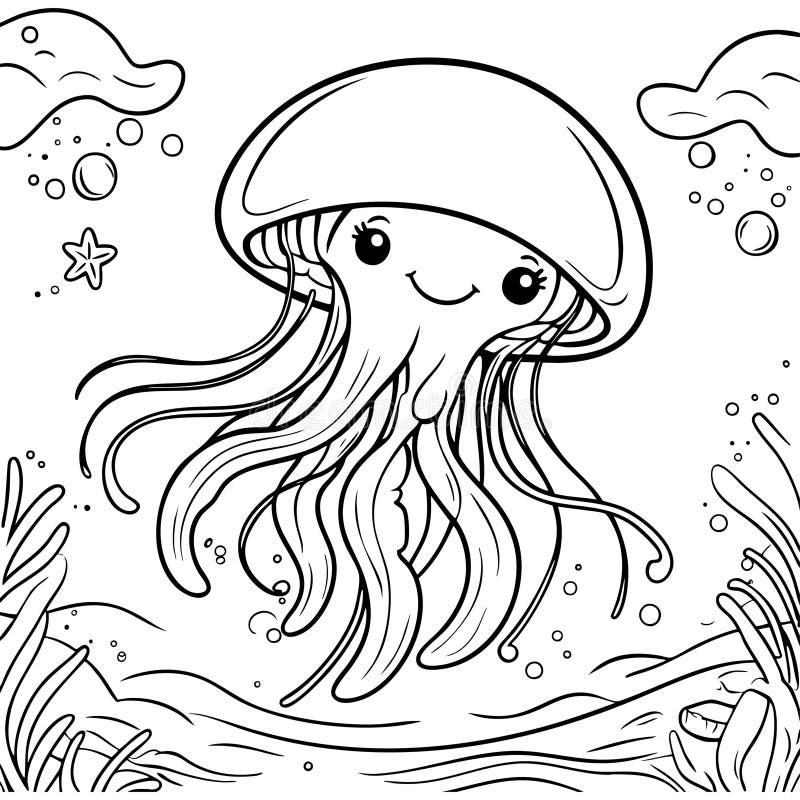 Printable Jellyfish Coloring Pages