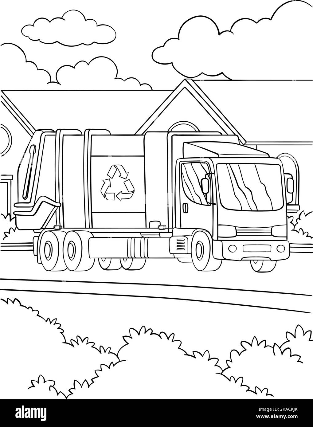 Garbage Truck Coloring Page Printable