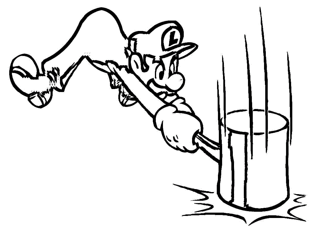 Luigi Coloring Pages Free